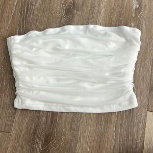 SHEIN White mesh tube top